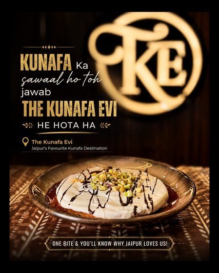 The Kunafa Evi post design by Desi Growth Media