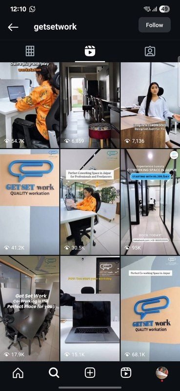 Get Set Work Instagram profile
