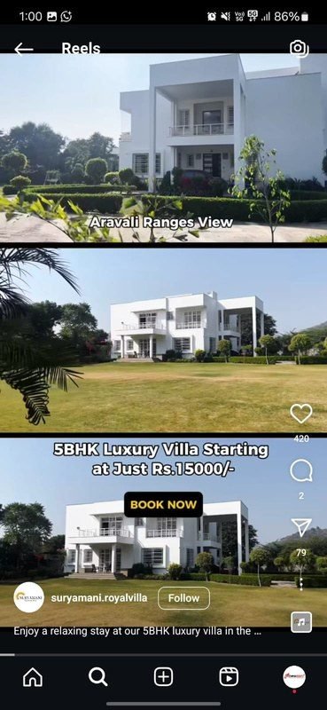 Reel of a property walkthrough on a phone screen
