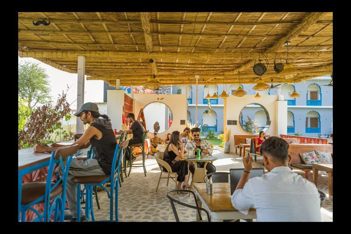 Bright café interior
