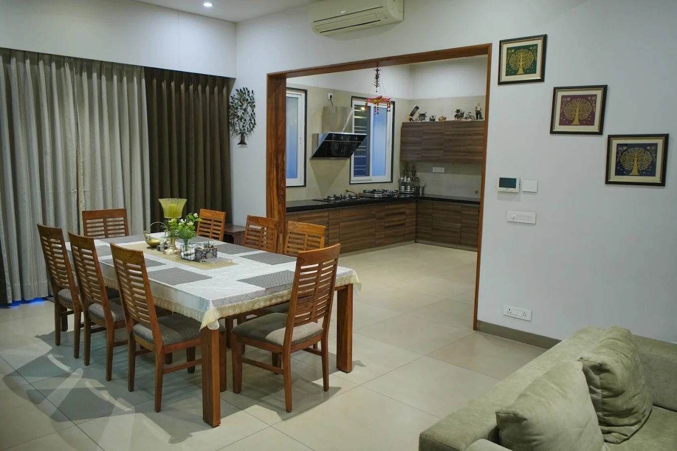 Villa dining room interior