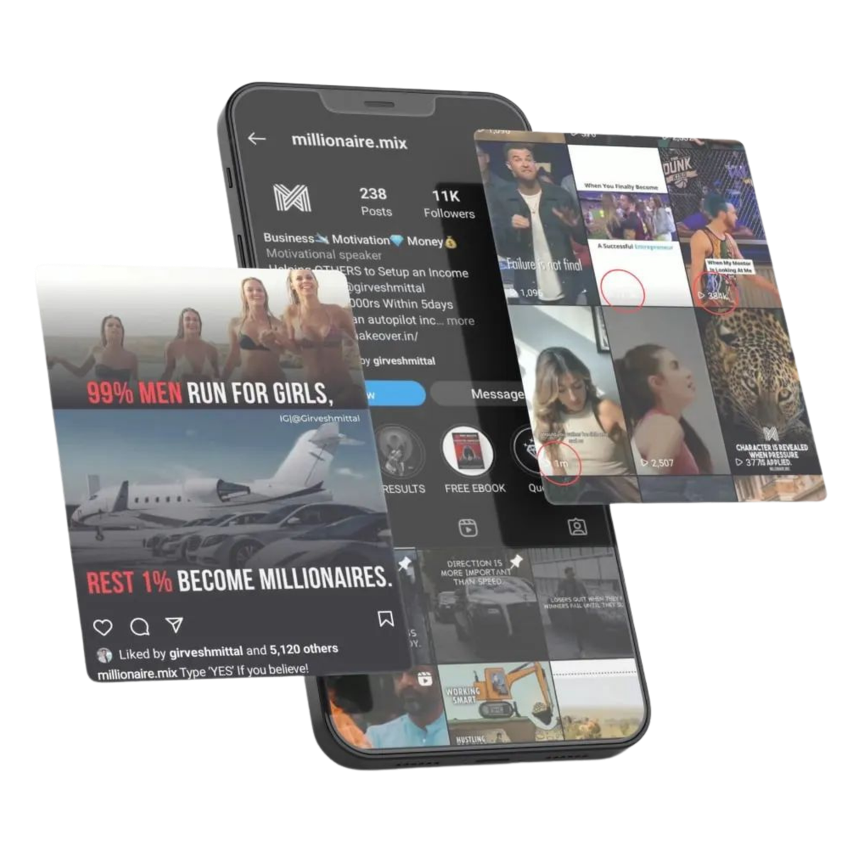 A page we manage: profile, viral posts and reel views