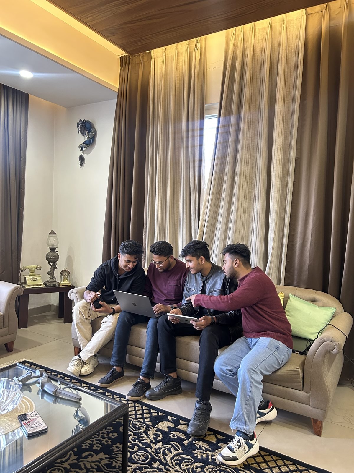 The Desi Growth Media team reviewing a campaign together