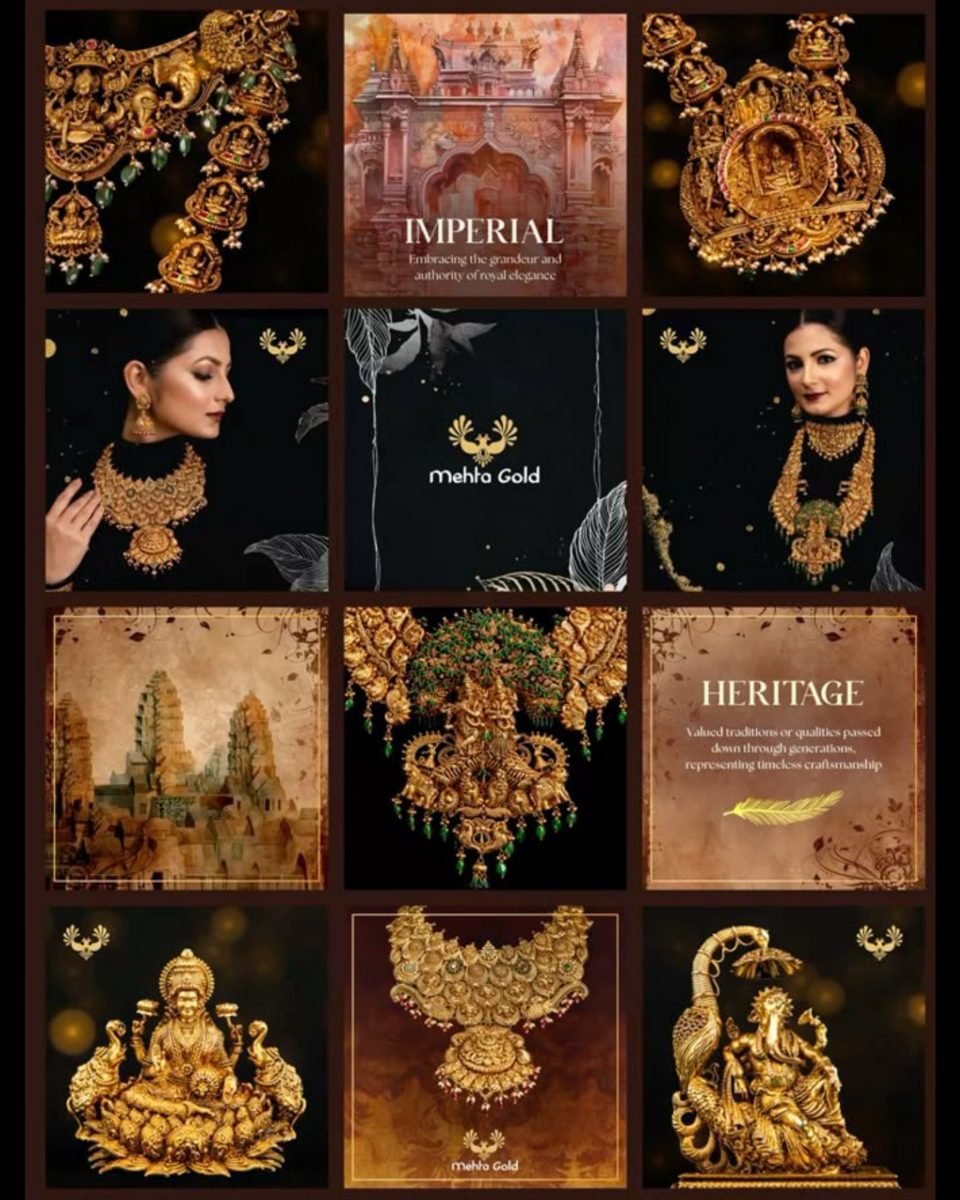 Heritage gold collection post design by Desi Growth Media