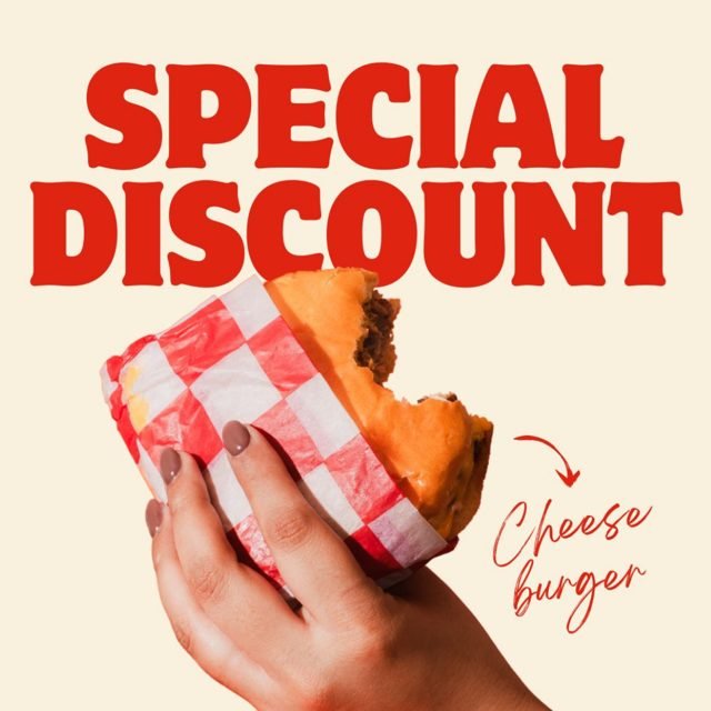 Burger offer post design by Desi Growth Media