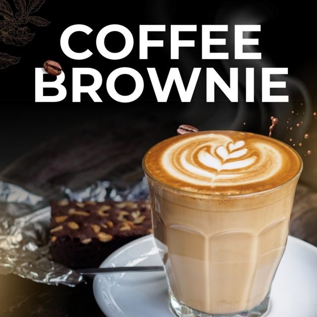 Coffee & brownie post design by Desi Growth Media