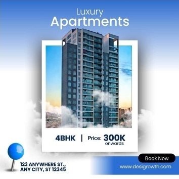 Luxury apartments real estate post design
