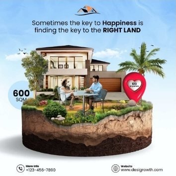The right land post design by Desi Growth Media